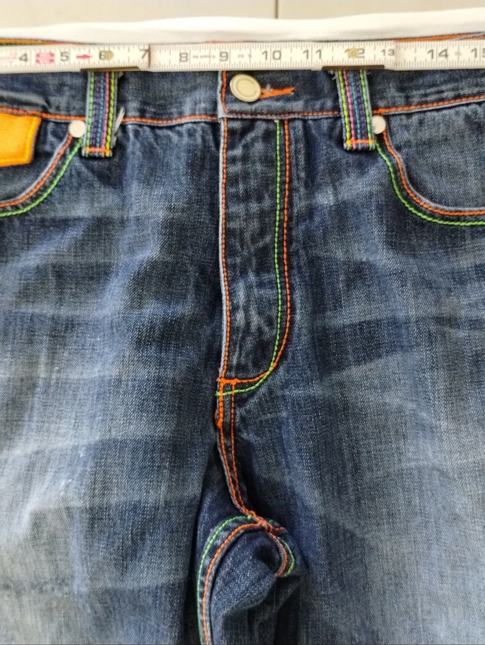 Coogi Men's Pants Y2K Spellout Denim Distressed Embroidered Size 34x 33 - Picture 3 of 14